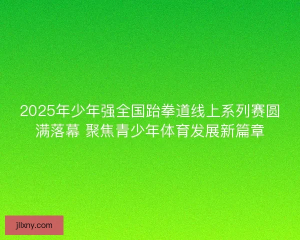 2025年少年强全国跆拳道线上系列赛圆满落幕 聚焦青少年体育发展新篇章