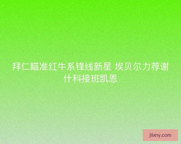 拜仁瞄准红牛系锋线新星 埃贝尔力荐谢什科接班凯恩